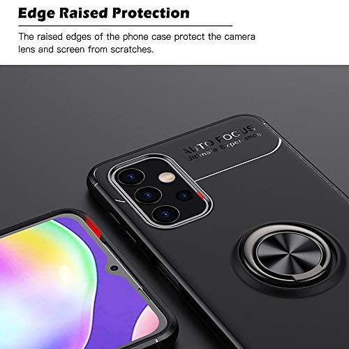 ALAMO Funda de Silicona para el Samsung Galaxy A32 4G (Not for 5G Edition), Carcasa Antigolpes con Anillo Soporte - Rojo