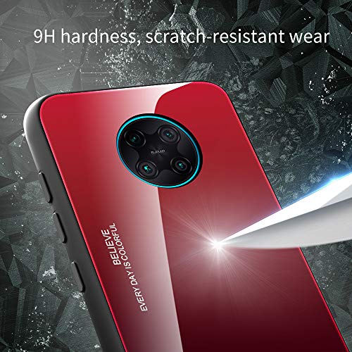 ALAMO Funda de Vidrio Degradado para el Xiaomi Redmi Note 9T 5G, Carcasa de Cristal Templado y TPU Silicona - Color 2