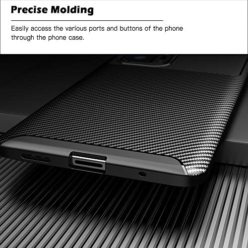 ALAMO Funda Ultra de Silicona para el Xiaomi Redmi Note 10 Pro, Carcasa Fibra de Antigolpes Bumper [con 2 Pack Protector de Vidrio Templado para Pantalla ] - Negro