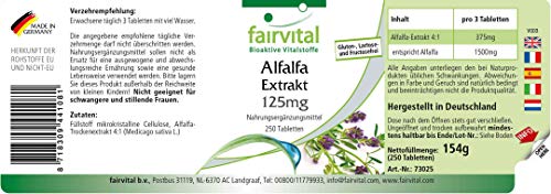 Alfalfa 500mg - Medicago sativa - VEGANA - 250 Comprimidos - Calidad Alemana