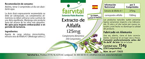 Alfalfa 500mg - Medicago sativa - VEGANA - 250 Comprimidos - Calidad Alemana