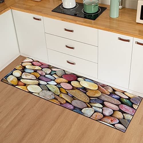 Alfombra nórdica para Cocina, Alfombra para Puerta de Entrada para Dormitorio, Pasillo, Piso, Sala de Estar, Alfombra Absorbente Antideslizante, n. ° 17, 50X160cm