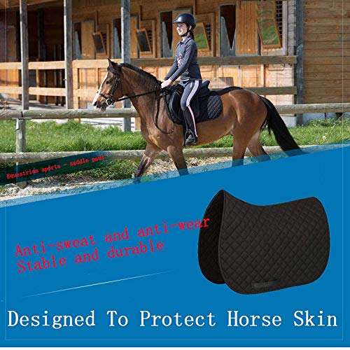 Almohadilla para Silla De Montar para Caballo Numnahs Almohadilla para Silla De Montar Cálida Que Absorbe Los Golpes, Almohadilla para Silla De Montar con Resistencia Al Desgaste Suave Y Resistente A