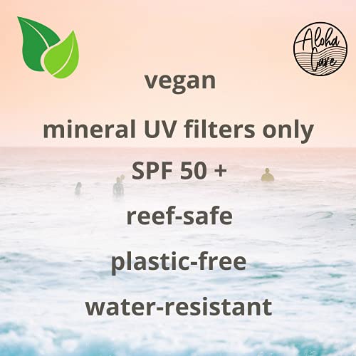 Aloha Sun Stick SPF 50+ | Protector solar mineral teñido para el surf | Tubo de papel ecológico (rosa)