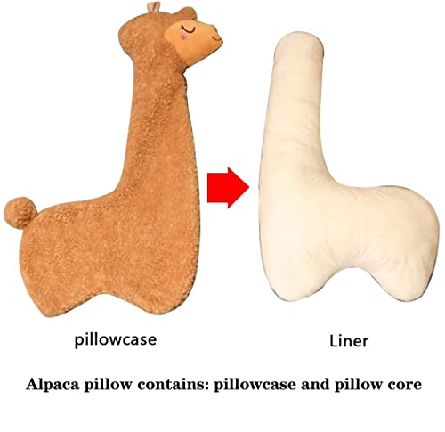 Alpaca Almohada, muñeca de Alpaca, Funda de Almohada de Alpaca, cojín de Juguete de Almohada Grande, Almohada Decorativa para Dormir, Regalo Sorpresa para niños (Alpaca Pillow,B51'')