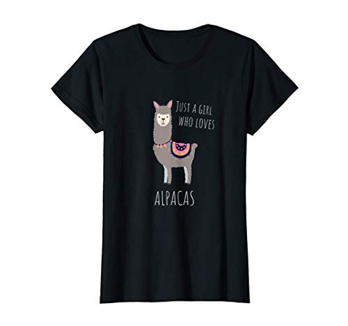 Alpaca Divertida "Sólo una chica que ama las Alpacas" Camiseta