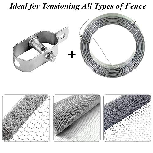 Amagabeli 20 X Fence Wire Tensioner 2# (95MM) Fence Wire Lock Fence Adjuster Garden Wire Fence Roll Kit Geomet Coated Cable Rope Turnbuckle Fence Tensioner Strainer WR6