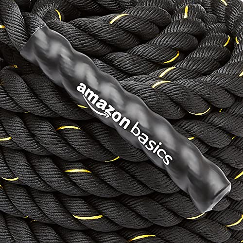 Amazon Basics - Cuerda de batalla para entrenamiento pesado, de 3,8 cm x 9 m