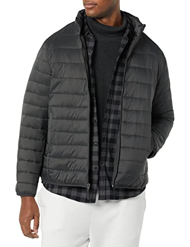Amazon Essentials Lightweight Water-Resistant Packable Puffer Jacket Chaqueta, Gris Oscuro, XXL