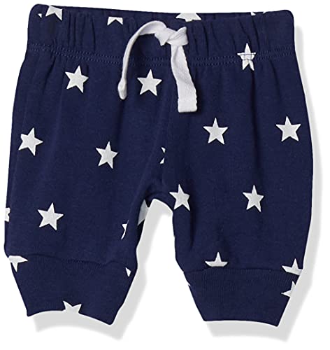 Amazon Essentials – Pantalones con cintura elástica para niño (4 unidades), Azul/Rojo/Blanco, Bebé prematuro