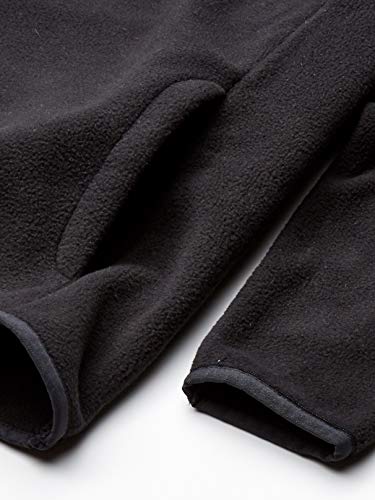 Amazon Essentials Quarter-Zip Polar Fleece Jacket Outerwear-Jackets, Negro, Medium