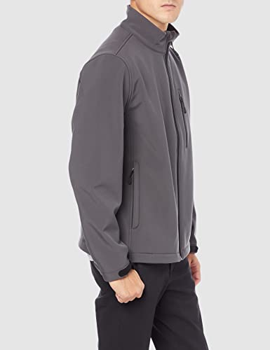 Amazon Essentials Water-Resistant Softshell Jacket Chaqueta, Gris (Dark Grey), Medium