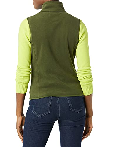 Amazon Essentials Women's Sleeveless Full-Zip Polar Fleece Vest Chaqueta de Forro, Verde Oliva, L