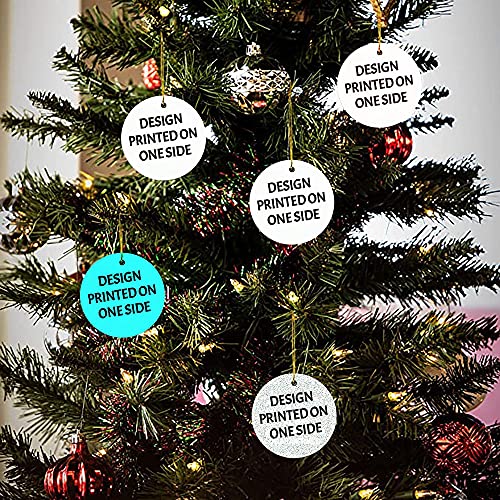 AMIROSSI Adornos de caballos de yegua y potro para árbol de Navidad Regalos personalizados con nombre 2021 decoraciones de víspera de año nuevo estrella blanca