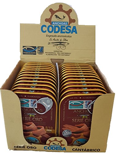 Anchoas Codesa Serie Oro 8/10 filetes 55 gramos [PACK 24 UNIDADES]