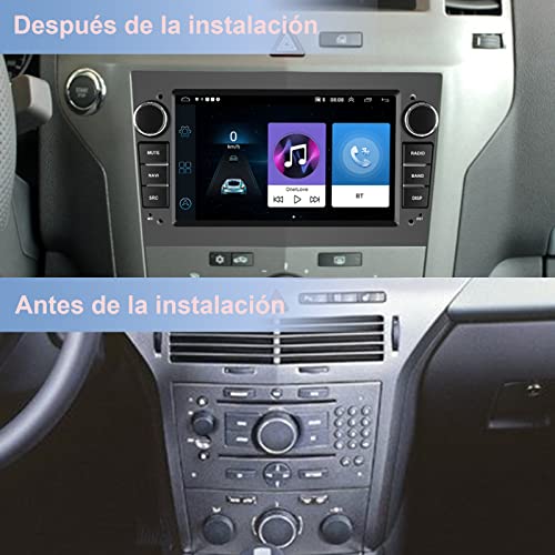 Android 10.0 Radio de Coche 2 DIN para Opel NHOPEEW 7 Pulgadas Pantalla Táctil con Bluetooth/WiFi/GPS/RDS/USB, Autoradio Apoyo Mandos Volante y Mirrorlink con Cámara Trasera para Astra Antara Vectra