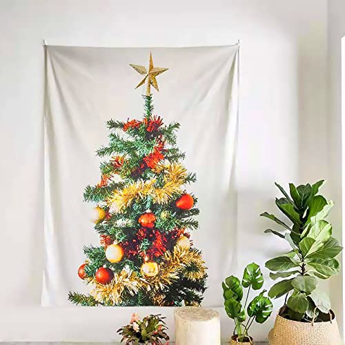 Año Nuevo árbol de Navidad tapiz de montaje en pared cartel bohemio decoración del hogar manta tela colgante A23 180x230cm