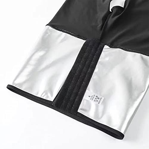 Anti Cellulite Pantalones de Jogging Ajustables de Tres Filas con Cintura Alta reductores Pantalones de quemagrasas acelerados por Yoga para Reducir de Peso Combinaison Sudation (M, Largo)