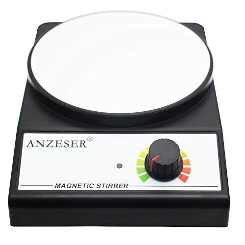 ANZESER Agitador magnético mezclador magnético 3500 RPM con barra de agitación, capacidad máxima de agitación, 3000 ml, negro