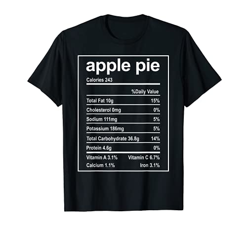 Apple Pie de Acción de Gracias Hombres Mujeres Niños Nutrición de Manz Camiseta