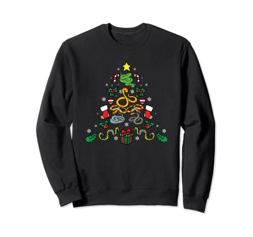 Árbol de Navidad Serpiente Árbol de Navidad Reptil venenoso Sudadera