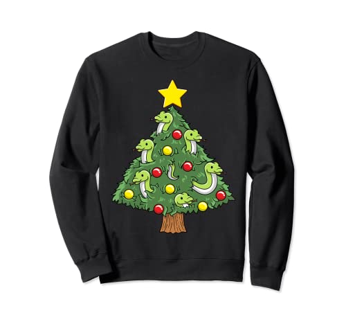 Árbol de Navidad Serpiente Árbol de Navidad Reptil venenoso Sudadera