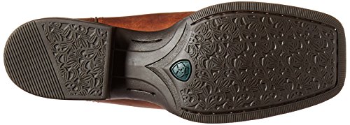 Ariat Women's Round Up Wide Square Toe Western Cowboy Boot, Powder Brown, 7 B US