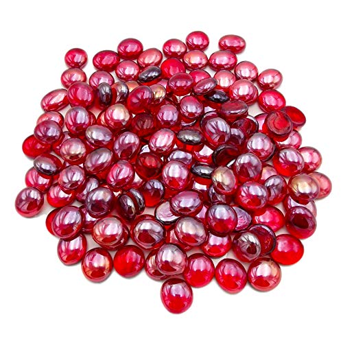 Armena - Piedras de Cristal Rojas Transparentes para decoración, 17-20 mm, 300 g (Aproximadamente 75 Unidades), Color Rojo