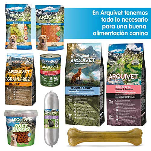 ARQUIVET Cabeza de Ternera Bolsa 250 gr - Snacks 100% Naturales para Perros - Premios, chuches, golosinas, recompensas, chucherías caninas - Snacks para morder Perros