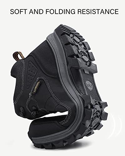 ARRIGO BELLO Botas Invierno Hombre Botines Zapatos Nieve Forradas Montaña Antideslizantes Senderismo Tamaño 41-46 (Azul Cálido, numeric_43)