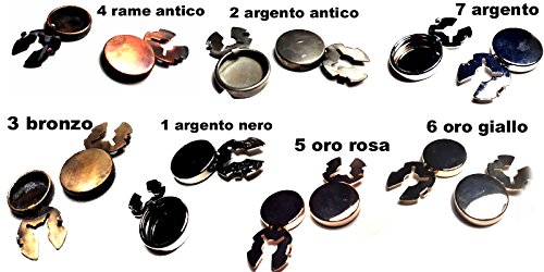 Artesanal 1 par de cubrebotones de 18 mm, Personalizados 2 Iniciales para cubrebotones, Elige el Color Dorado, Plateado, etc. Cubre Botones para Camisa o puños Unisex Joyas Hombre de Regalo Llavero