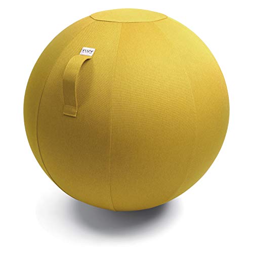 Asiento de plástico en forma de pelota, tela, mostaza, 70cm - 75cm