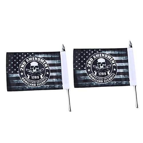 Asta de Bandera Americana para Motocicleta, Kit de Montaje de Mástil de Aluminio para Tapa de Maletero con Bandera de Seguridad Nacional para Modificación