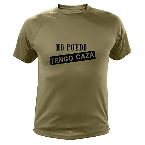 AtooDog Camiseta de Caza, No Puedo Tengo Caza - Regalos para Cazadores (30176, Verde, L)