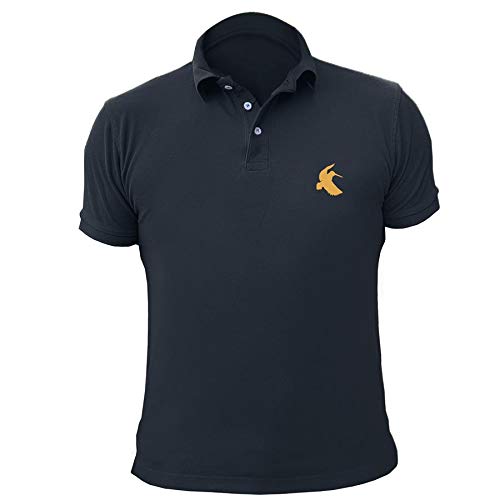 AtooDog - Polo de caza escocesa para hombre, Hombre, color azul, tamaño large