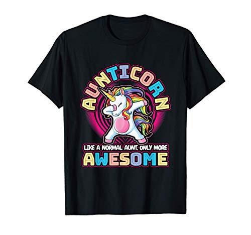 Aunticorn Dabbing Unicorn Aunt Camiseta