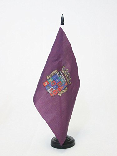AZ FLAG Bandera de Mesa de la Provincia DE PALENCIA 21x14cm - BANDERINA de DESPACHO PALENCIA EN Castilla Y LEÓN 14 x 21 cm