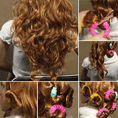 Baalaa Moda 8 unids Magic Hair Rizador espiral Rizos rodillo donuts Curl Hair Styling Tool accesorios para el cabello