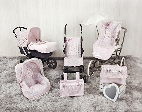 Babyline Caramelo - Colchoneta ligera para silla de paseo, color rosa