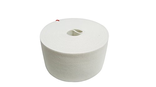 Banda tejida de alta elasticidad, 5 cm × 5 m, blanco