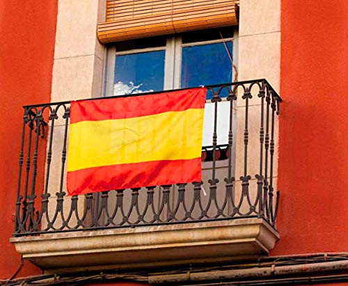 Bandera de España, sin Escudo. 100 * 70 cm Colgar en el balcón, en la Ventana, o para Llevar en el Coche.