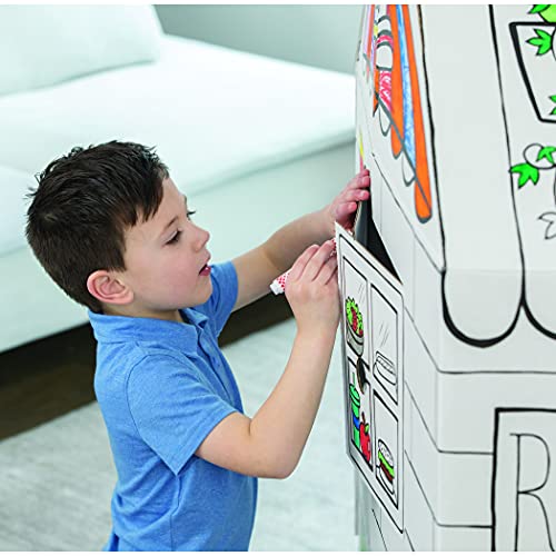 Bankers Box Casa de Juegos de cartón para niños, Manualidades para Colorear, Casa de Dulces, 100% reciclable, Certificado FSC, Color Blanco