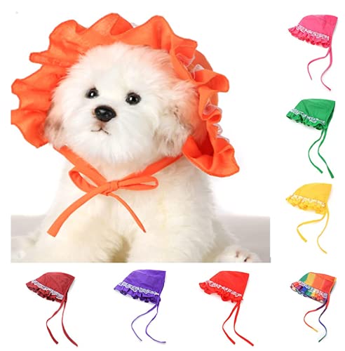 Baodaner Gorras para cachorros, sombrero de verano para perro al aire libre, sombrero de malla transpirable, sombrero de lona para perros pequeños, medianos y gatos, accesorios para mascotas (S,Multi)