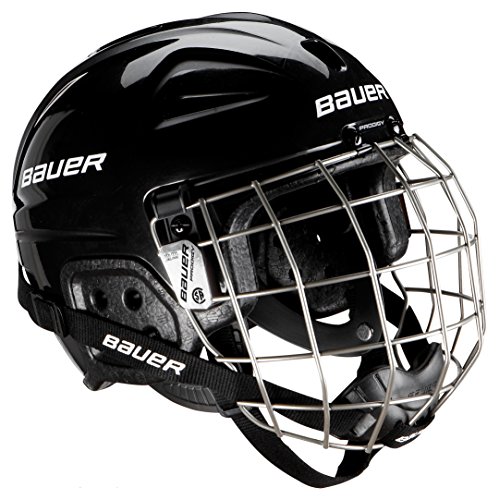 Bauer Lil - Casco de Hockey con Rejilla de protección Facial para Adulto Negro Negro Talla:Talla única