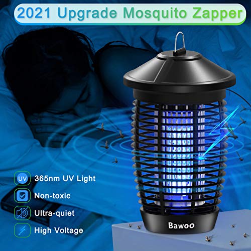 Bawoo Mosquito Killer eléctrico 4000V 20W Lámpara Anti Mosquitos Luz UV IP67 Impermeable Mosquito Lámpara Trampa Matar Mosquitos, Moscas, Polillas, para hogar