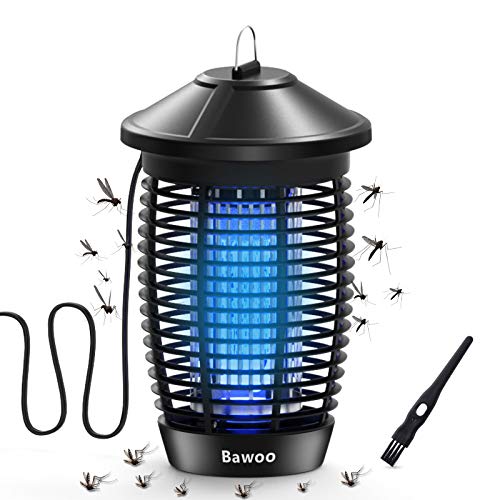Bawoo Mosquito Killer eléctrico 4000V 20W Lámpara Anti Mosquitos Luz UV IP67 Impermeable Mosquito Lámpara Trampa Matar Mosquitos, Moscas, Polillas, para hogar