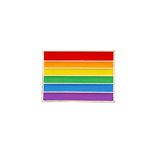 BBLL Broche Zinc Alloych Alfileres de Colores Bandera del corazón de Colores Esmalte de los Dedos Alfiler de Solapa Orgullo Gay Insignia Decoración de Dibujos Animados   Bandera Cuadrada