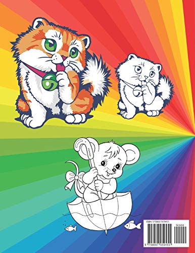 Beautiful Animals - Color Cute Coloring Book - Easy and Fun Educational Coloring Pages of Animals for Little Kids, Boys, Girls, Preschool and Kindergarten