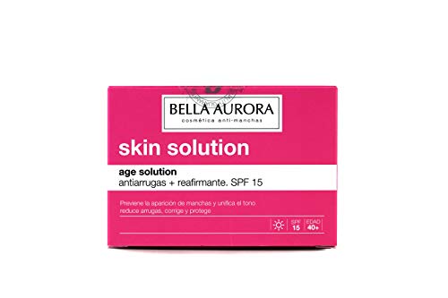 Bella Aurora Crema Facial de Día Hidratante Anti-Arrugas y Reafirmante 40+ Años SPF 15, 50 ml | Anti-Edad | Age Solution | Skin Solution