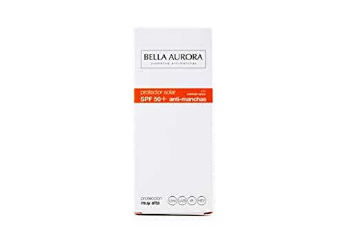 Bella Aurora Protector Solar 50 Facial Anti-Manchas Piel Normal Seca, 50 ml | Crema Protección del Sol Cara | Bloqueador Solar